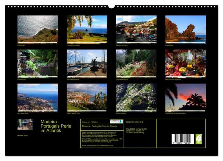 Produktbild: Madeira - Portugals Perle im Atlantik (hochwertiger Premium Wandkalender 2026 DIN A2 quer), Kunstdruck in Hochglanz