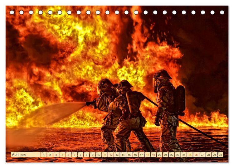 Produktbild: Feuerwehr - Eins&auml;tze (Tischkalender 2026 DIN A5 quer), CALVENDO Monatskalender
