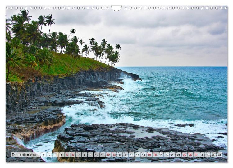 Produktbild: S&atilde;o Tom&eacute; - Inselparadies am &Auml;quator (Wandkalender 2026 DIN A3 quer), CALVENDO Monatskalender