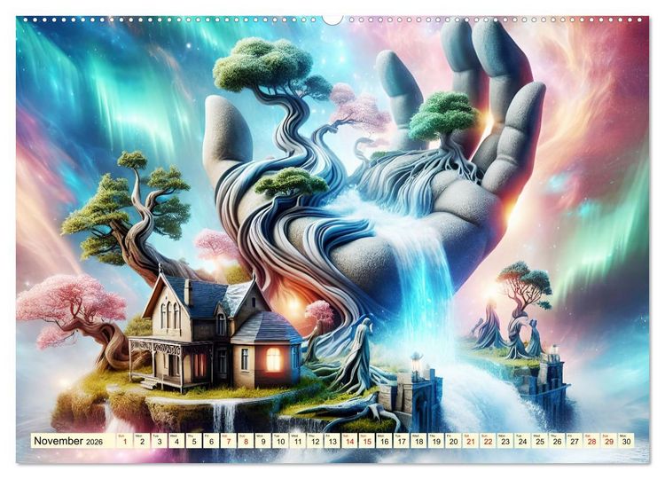 Produktbild: Nature Genesis - The hand of life (High Quality Premium Wall Calendar 2026 DIN A2 landscape),CALVENDO 12 Month Wall Calendar