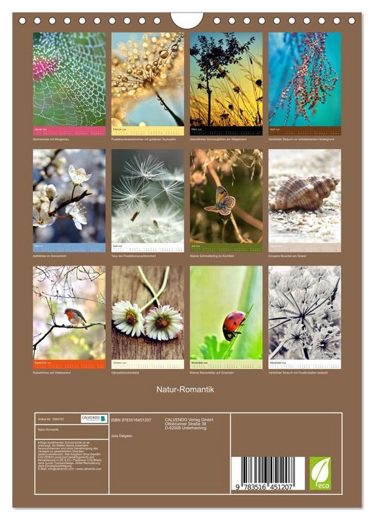 Produktbild: Natur-Romantik (Wandkalender 2026 DIN A4 hoch), CALVENDO Monatskalender
