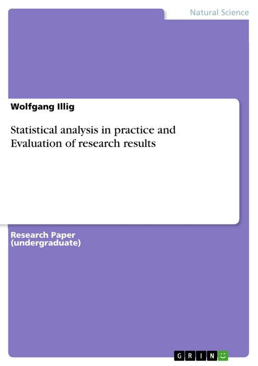 Produktbild: Statistical analysis in practice and Evaluation of research results