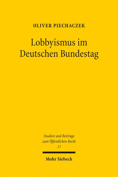 Produktbild: Lobbyismus im Deutschen Bundestag