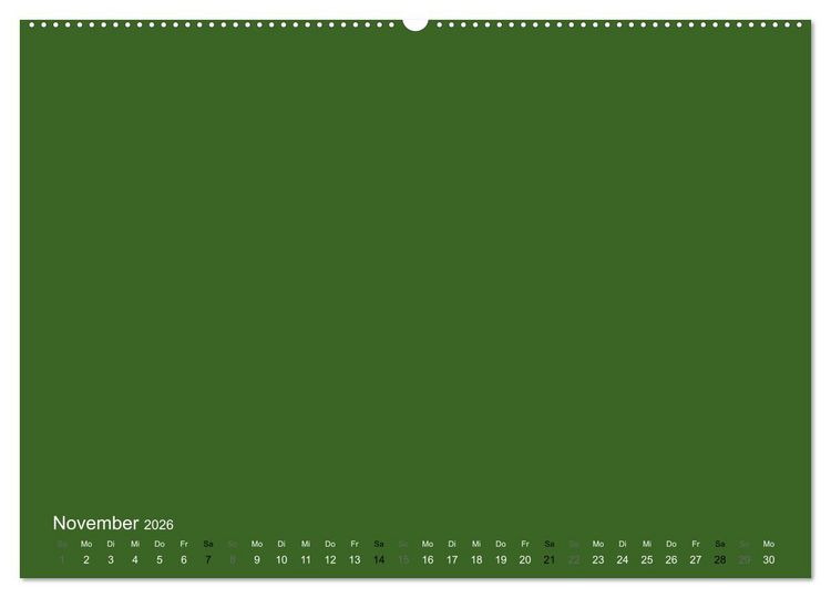 Produktbild: Bastelkalender - dunkel Gr&uuml;n (Wandkalender 2026 DIN A2 quer), CALVENDO Monatskalender