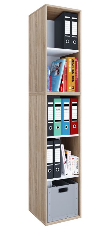 Produktbild: Holz B&uuml;ro Regal B&uuml;cher Ordner Aktenregal Lona l 5f