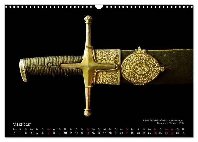 Produktbild: Historische R&uuml;stungen und Waffen (Wandkalender 2027 DIN A3 quer), CALVENDO Monatskalender