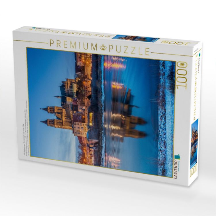 Produktbild: CALVENDO Puzzle Der Magdeburger Dom spiegelt sich in der Elbe | 1000 Teile Lege-Gr&ouml;&szlig;e 64x48cm Foto-Puzzle f&uuml;r gl&uuml;ckliche Stunden