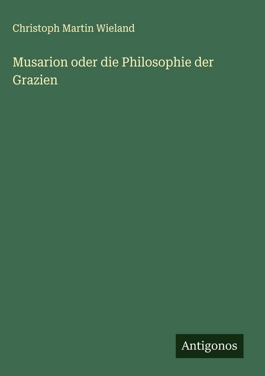 Produktbild: Musarion oder die Philosophie der Grazien