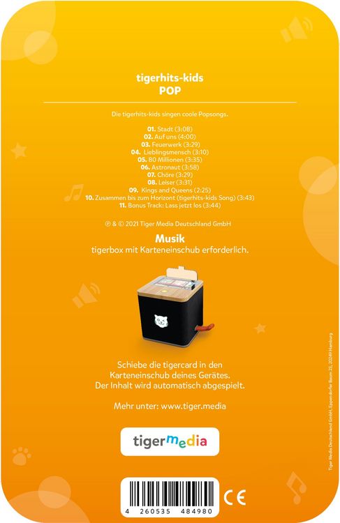 Produktbild: tigercard - tigerhits - tiger POP hits