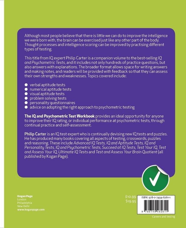 Produktbild: IQ and Psychometric Test Workbook