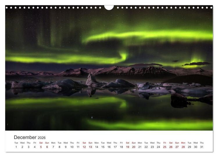 Produktbild: Iceland Aurora - Night Photography by Tony Prower (Wall Calendar 2026 DIN A3 landscape), CALVENDO 12 Month Wall Calendar