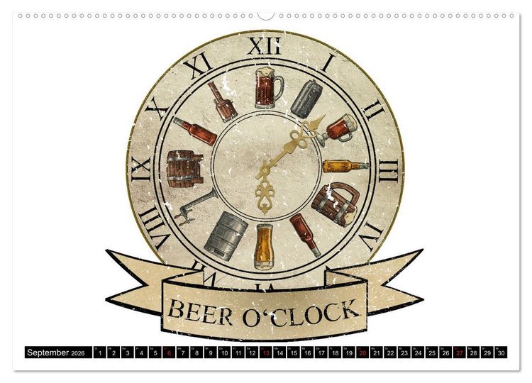 Produktbild: Bier - Lustige Spr&uuml;che und Grafiken (hochwertiger Premium Wandkalender 2026 DIN A2 quer), Kunstdruck in Hochglanz
