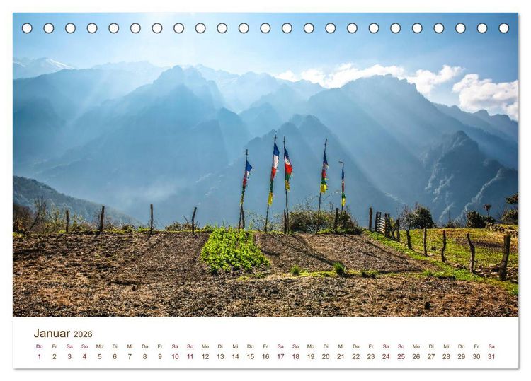 Produktbild: Mystisches Bhutan (Tischkalender 2026 DIN A5 quer), CALVENDO Monatskalender