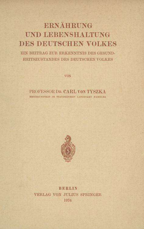 Produktbild: Ern&auml;hrung und Lebenshaltung Des Deutschen Volkes