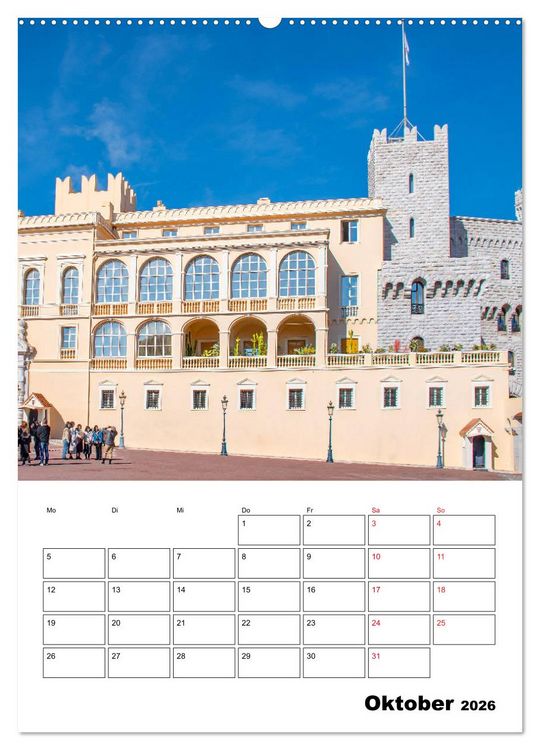 Produktbild: Monaco - F&uuml;rstentum an der C&ocirc;te d'Azur (hochwertiger Premium Wandkalender 2026 DIN A2 hoch), Kunstdruck in Hochglanz