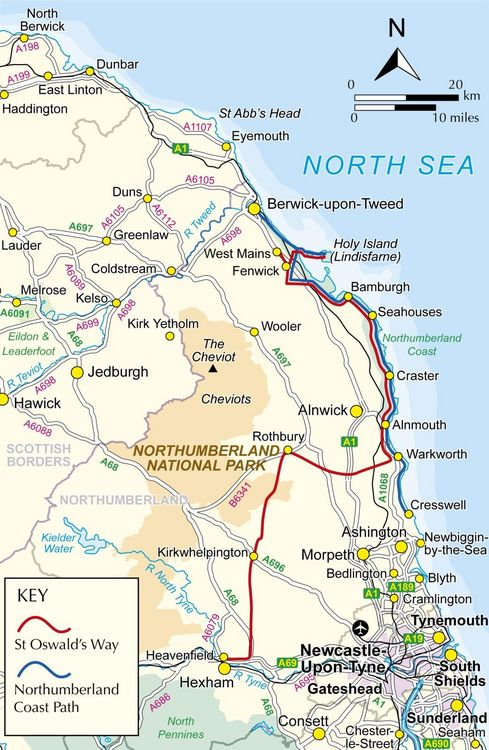 Produktbild: Walking St Oswald's Way and Northumberland Coast Path
