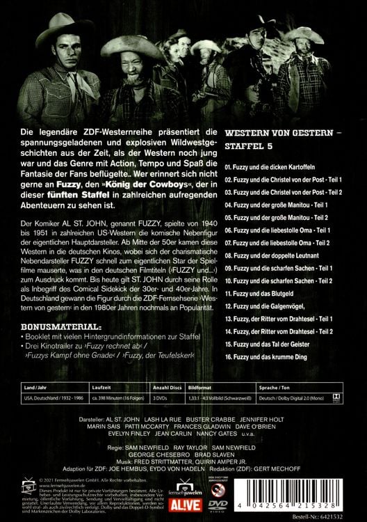 Produktbild: Western von Gestern - Staffel 5 (16 Folgen) (Fernsehjuwelen) [3 DVDs]