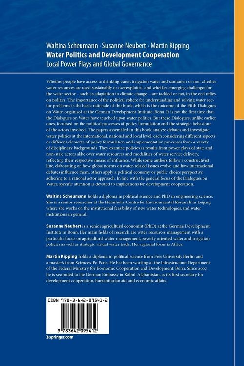 Produktbild: Water Politics and Development Cooperation