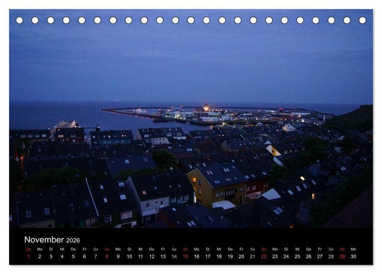 Produktbild: Abend in Helgoland (Tischkalender 2026 DIN A5 quer), CALVENDO Monatskalender