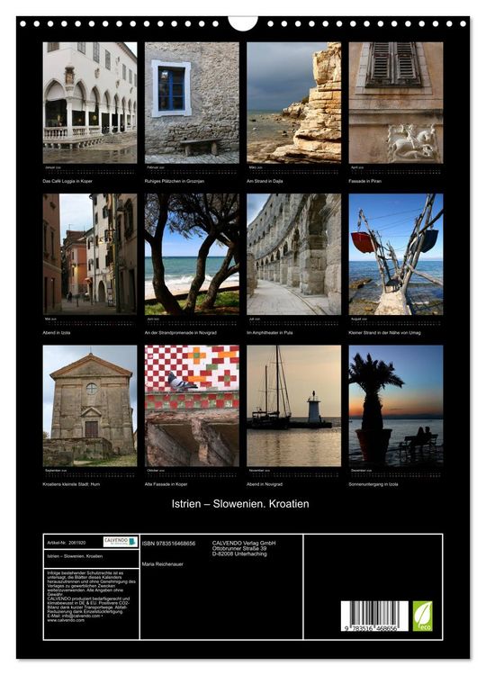 Produktbild: Istrien &ndash;&nbsp;Slowenien. Kroatien (Wandkalender 2026 DIN A3 hoch), CALVENDO Monatskalender