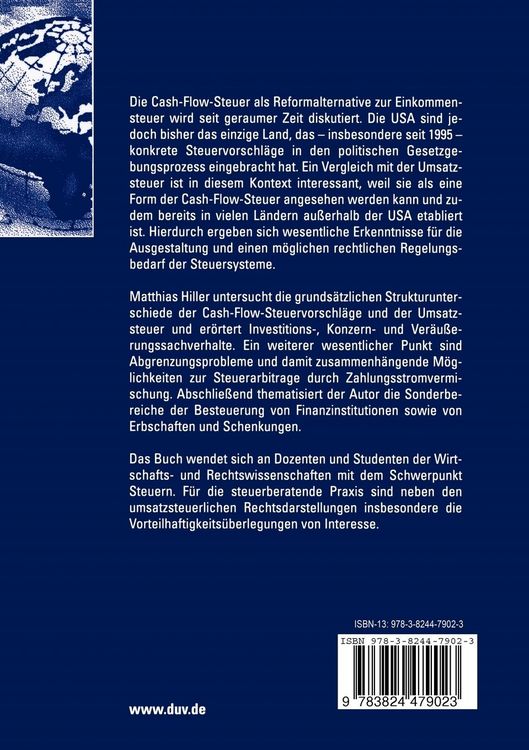 Produktbild: Cash-Flow-Steuer und Umsatzsteuer
