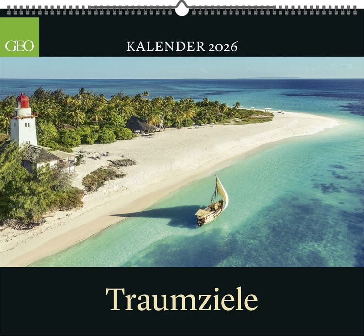 Produktbild: GEO Traumziele 2026 - Wand-Kalender - Reise-Kalender - Poster-Kalender - 50x45