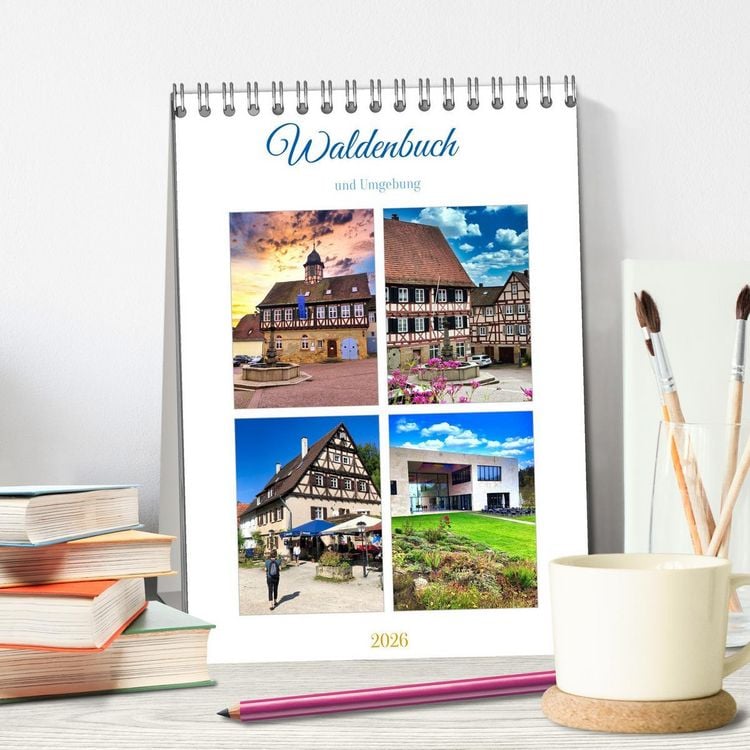 Produktbild: Waldenbuch und Umgebung (Tischkalender 2026 DIN A5 hoch), CALVENDO Monatskalender