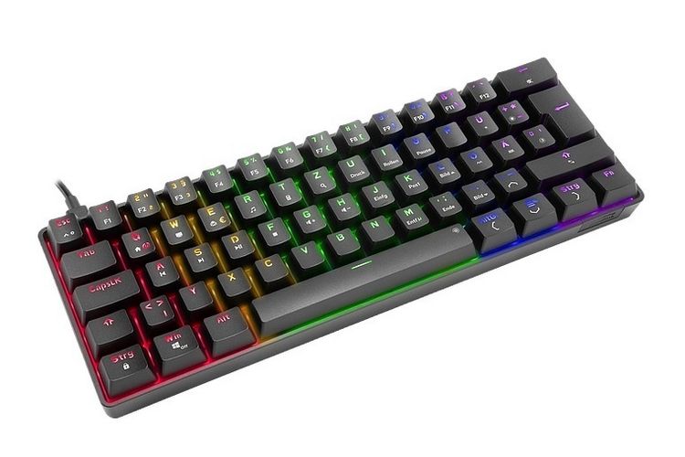 Produktbild: SPEEDLINK ATMOS RGB Rainbow Mechanical 60% Gaming Keyboard with brown switches, black - DE layout