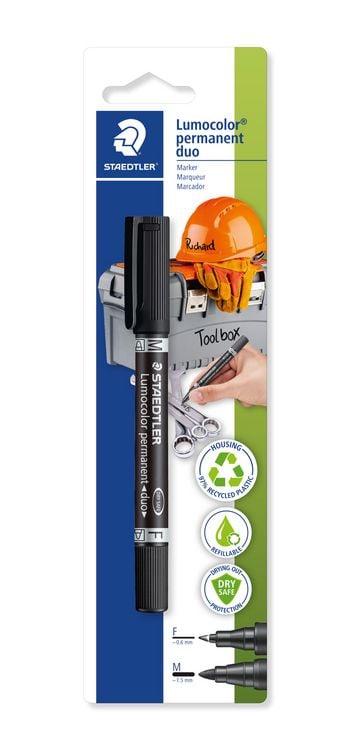 Produktbild: STAEDTLER Universalstift Lumocolor® Duo Permanent Heimwerker mit zwei Rundspitzen