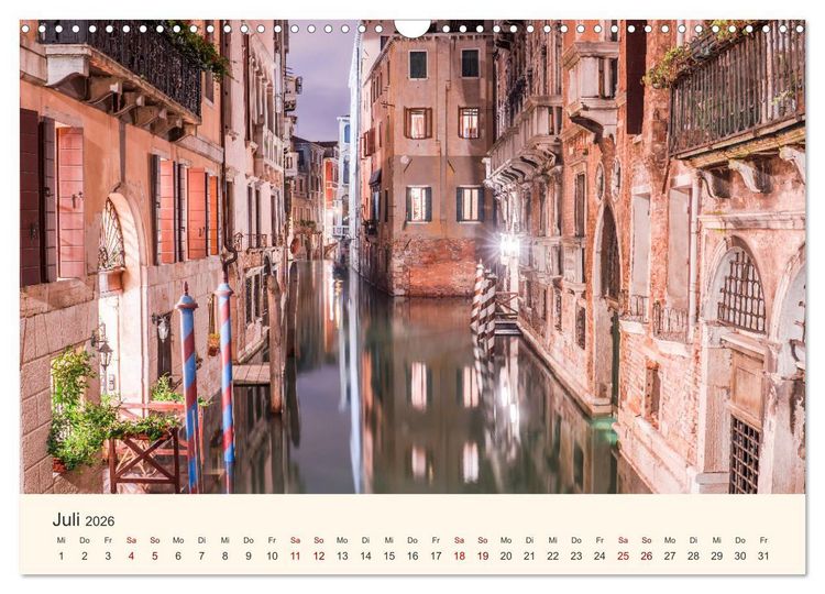 Produktbild: Venedig bei Tag und Nacht (Wandkalender 2026 DIN A3 quer), CALVENDO Monatskalender