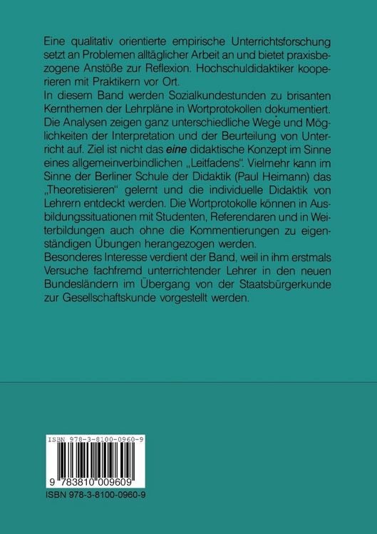 Produktbild: Sozialkundestunden