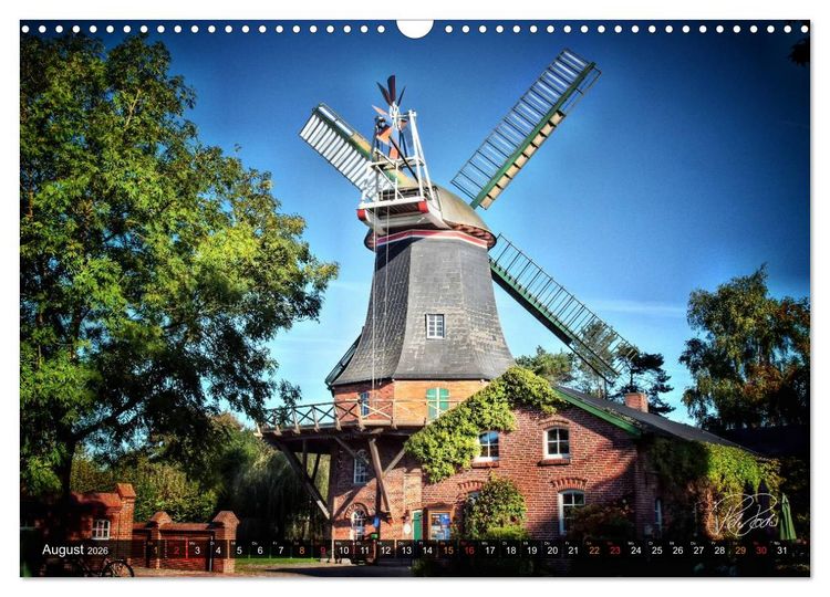 Produktbild: Friesland - Die Friesische M&uuml;hlenstra&szlig;e (Wandkalender 2026 DIN A3 quer), CALVENDO Monatskalender