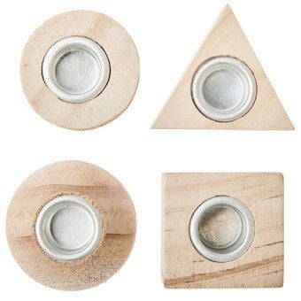 Produktbild: Mini Kerzenhalter Geometrische Formen, 4 St&uuml;ck,