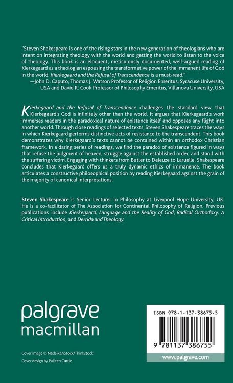 Produktbild: Kierkegaard and the Refusal of Transcendence