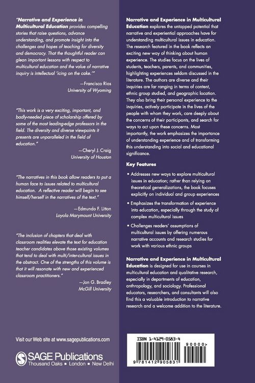 Produktbild: Narrative and Experience in Multicultural Education