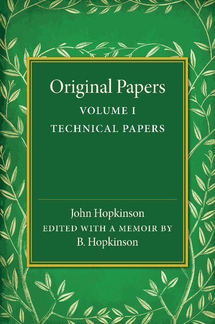 Produktbild: Original Papers of John Hopkinson