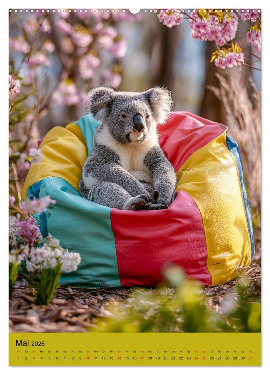 Produktbild: Workaholic - Mach mal Pause und chill wie ein Koala (hochwertiger Premium Wandkalender 2026 DIN A2 hoch), Kunstdruck in Hochglanz