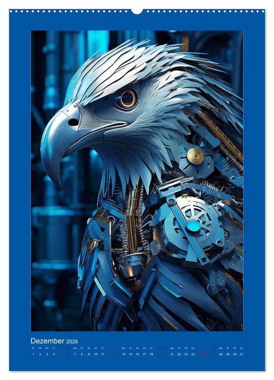 Produktbild: Leuchtend blaue Kraft (Wandkalender 2026 DIN A2 hoch), CALVENDO Monatskalender