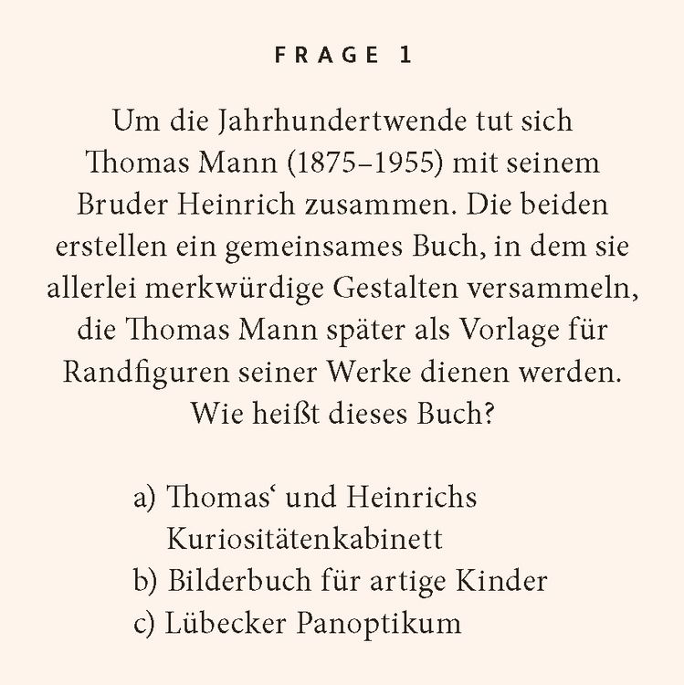 Produktbild: Thomas Mann-Quiz