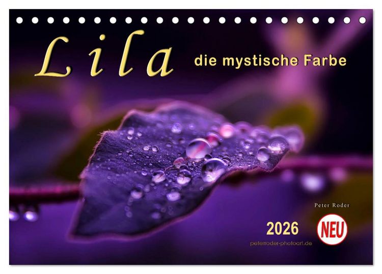 Produktbild: Lila - die mystische Farbe (Tischkalender 2026 DIN A5 quer), CALVENDO Monatskalender