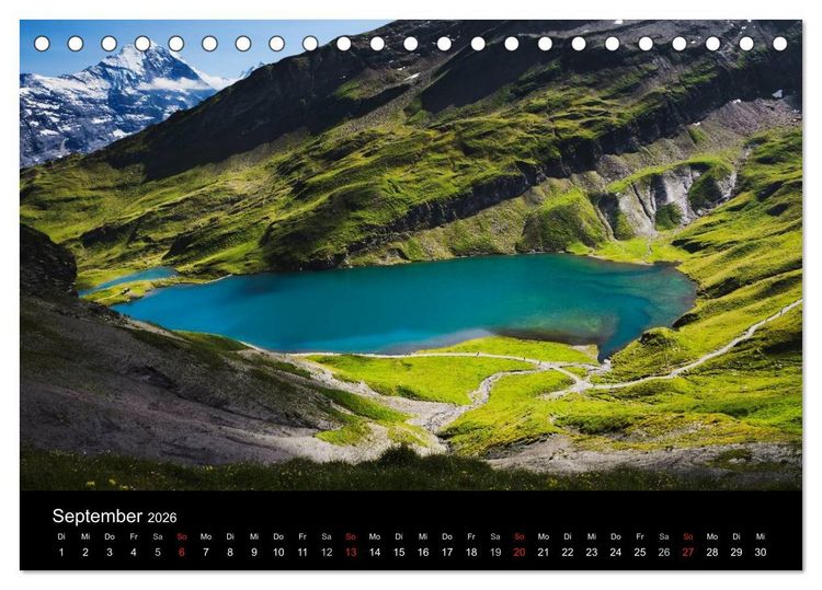 Produktbild: BERNER ALPEN - Natur und Landschaften (Tischkalender 2026 DIN A5 quer), CALVENDO Monatskalender