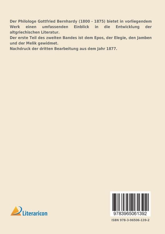 Produktbild: Grundriss der griechischen Literatur