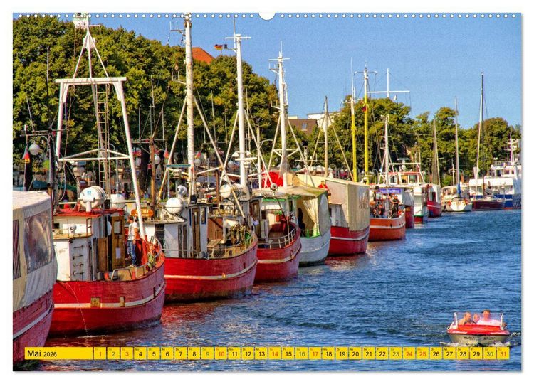Produktbild: Seebad Warnem&uuml;nde - Sehnsuchtsort an der Ostsee (hochwertiger Premium Wandkalender 2026 DIN A2 quer), Kunstdruck in Hochglanz