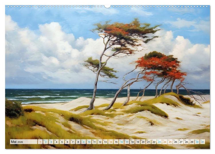 Produktbild: Landleben an der Ostsee - Alte Zeiten zwischen Meer und Bodden (hochwertiger Premium Wandkalender 2026 DIN A2 quer), Kunstdruck in Hochglanz