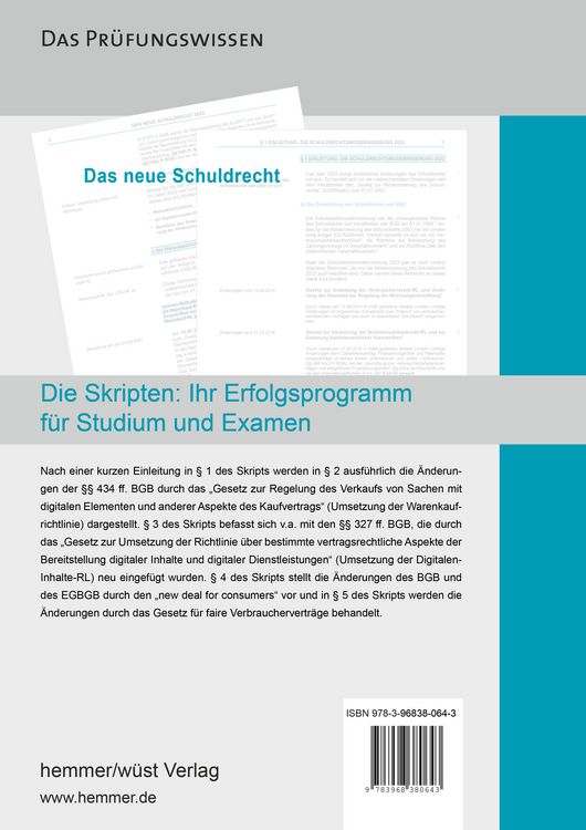 Produktbild: Das neue Schuldrecht 2022