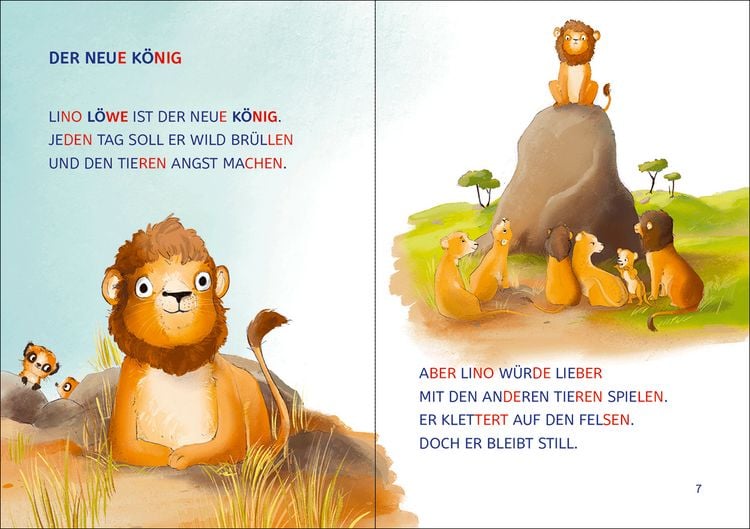 Produktbild: Lesel&ouml;wen 1. Klasse - Ein L&ouml;we findet Freunde (Gro&szlig;buchstabenausgabe)