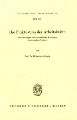 Produktbild: Adebahr, H: Fluktuation Arbeitskraefte