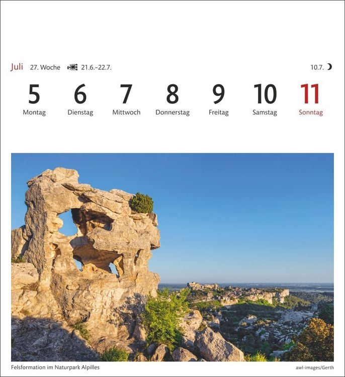 Produktbild: Provence Sehnsuchtskalender 2027 - Wochenkalender mit 53 Postkarten
