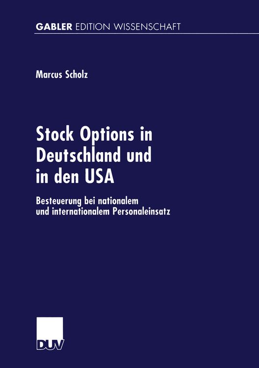 Produktbild: Stock Options in Deutschland und in den USA