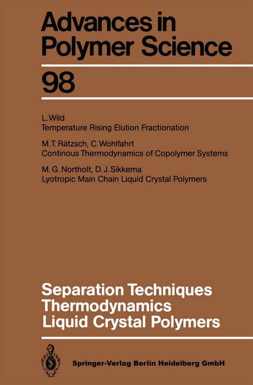 Produktbild: Separation Techniques Thermodynamics Liquid Crystal Polymers